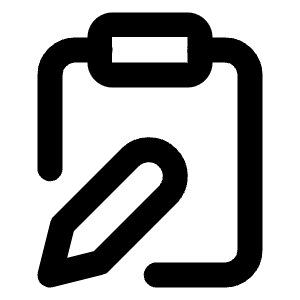 Clipboard Pen Icon from Lucide Line Set