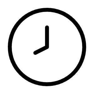 Clock Eight Icon from Unicons Thinline Set