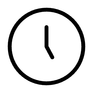 Clock Five Icon from Unicons Thinline Set
