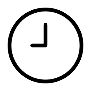 Clock Nine Icon from Unicons Thinline Set