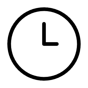 Clock Three Icon from Unicons Thinline Set