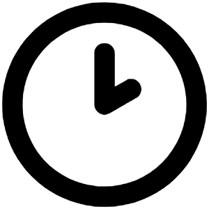 Clock Two Icon from Unicons Line Set