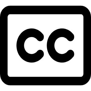 Closed Captioning Icon from Font Awesome Regular Set