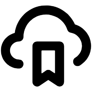 Cloud Bookmark Icon from Unicons Line Set