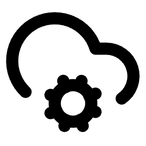 Cloud Cog Icon from Lucide Line Set