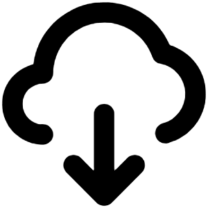 Cloud Download Icon from Unicons Line Set
