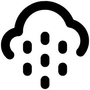 Cloud Drizzle Icon from Unicons Line Set