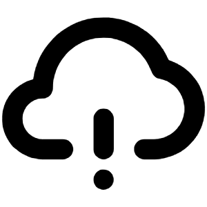 Cloud Exclamation Icon from Unicons Line Set