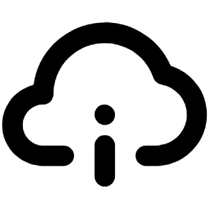 Cloud Info Icon from Unicons Line Set