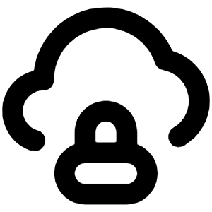 Cloud Lock Icon from Unicons Line Set