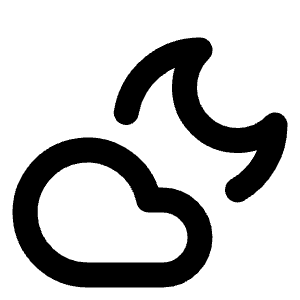 Cloud Moon Icon from Lucide Line Set