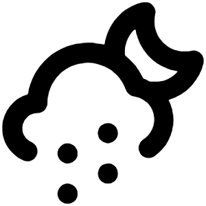 Cloud Moon Hail Icon from Unicons Line Set