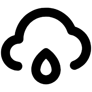 Cloud Rain Icon from Unicons Line Set