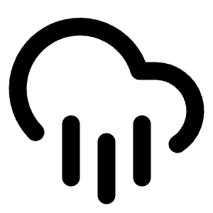 Cloud Rain Icon from Lucide Line Set