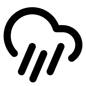 Cloud Rain Wind Icon from Lucide Line Set