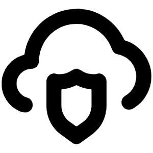 Cloud Shield Icon from Unicons Line Set