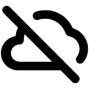 Cloud Slash Icon from Unicons Line Set