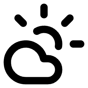 Cloud Sun Icon from Lucide Line Set