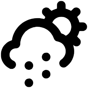 Cloud Sun Hail Icon from Unicons Line Set