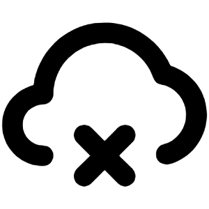 Cloud Times Icon from Unicons Line Set