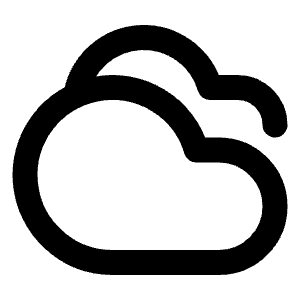 Cloudy Icon from Lucide Line Set