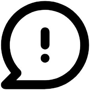 Comment Exclamation Icon from Unicons Line Set