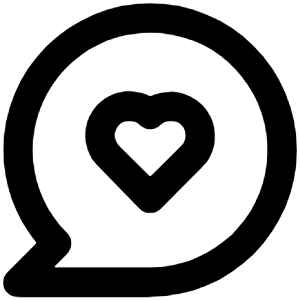 Comment Heart Icon from Unicons Line Set