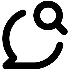 Comment Search Icon from Unicons Line Set