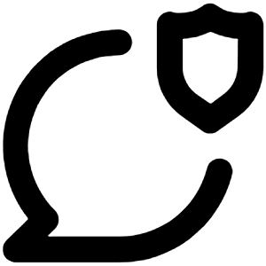 Comment Shield Icon from Unicons Line Set
