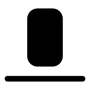 Comp Align Bottom Icon from Iconoir Solid Set