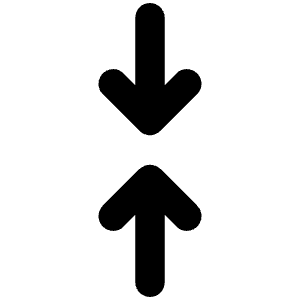 Compress V Icon from Unicons Line Set