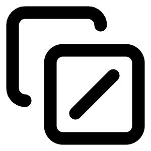 Copy Slash Icon from Lucide Line Set
