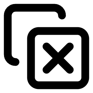 Copy X Icon from Lucide Line Set