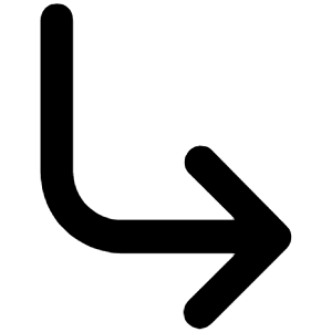 Corner Down Right Icon from Unicons Line Set