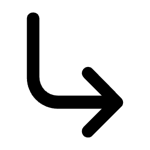 Corner Down Right Icon from Unicons Solid Set