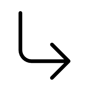 Corner Down Right Icon from Unicons Thinline Set