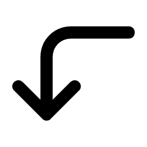 Corner Left Down Icon from Unicons Solid Set