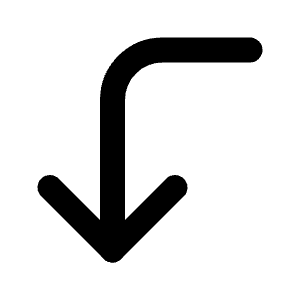 Corner Left Down Icon from Lucide Line Set