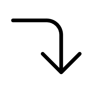 Corner Right Down Icon from Unicons Thinline Set