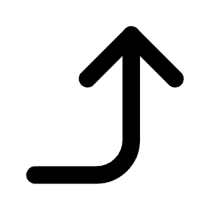 Corner Right Up Icon from Lucide Line Set