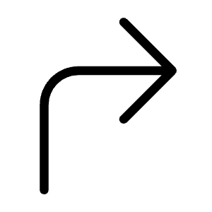 Corner Up Right Icon from Unicons Thinline Set