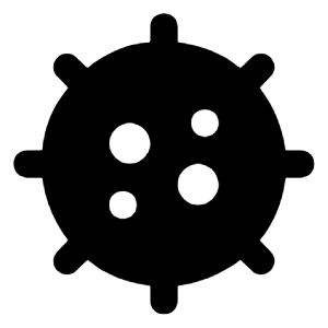 Coronavirus Icon from Unicons Solid Set