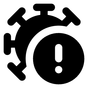 Covid Exclamation Icon from Majesticons Solid Set