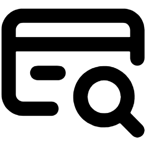 Credit Card Search Icon from Unicons Line Set