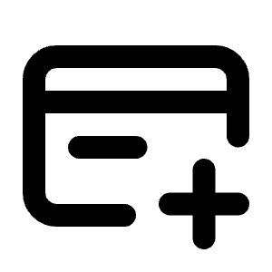 Creditcard Plus Line Icon from Majesticons Line Set