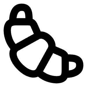 Croissant Icon from Lucide Line Set
