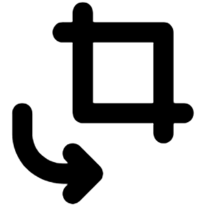 Crop Alt Rotate Left Icon from Unicons Line Set