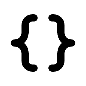 Curly Braces Line Icon from Majesticons Line Set