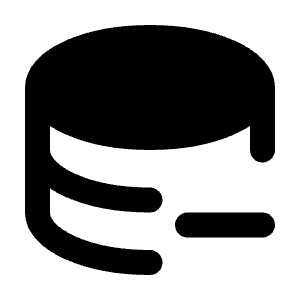 Data Minus Icon from Majesticons Solid Set