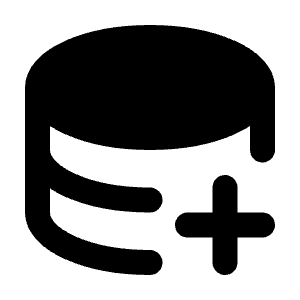 Data Plus Icon from Majesticons Solid Set